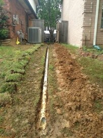 Completed drainage layout