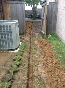 Drainage pipe fitting close-up